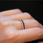 Line of Love eternity ring stack 18ct white gold