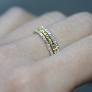 Yellowfine eternity ring stack 18ct yellow gold