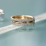 diamond filler ring stack 18ct yellow gold