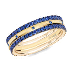 blue sapphire XV filler ring stack