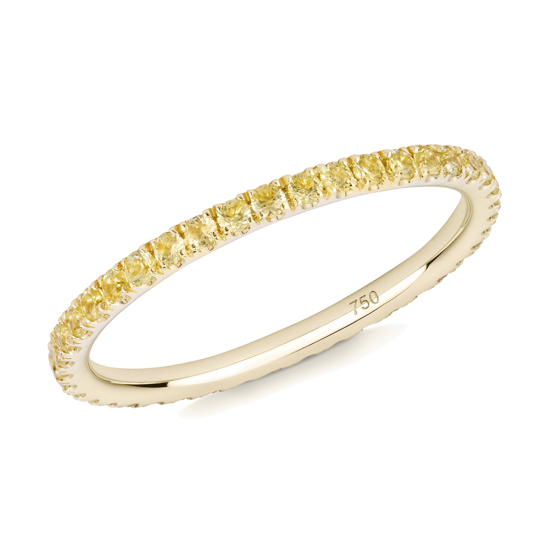 yellow sapphire full eternity ring 18ct yellow gold