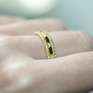 yellow sapphire filler ring stack 18ct yellow gold