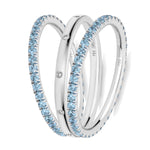 blue topaz XV filler ring stack