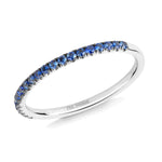 blue sapphire half eternity ring 18ct white gold