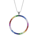 20mm Rainbow Circle Pendant