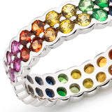 Rainbow 18ct full white gold eternity ring