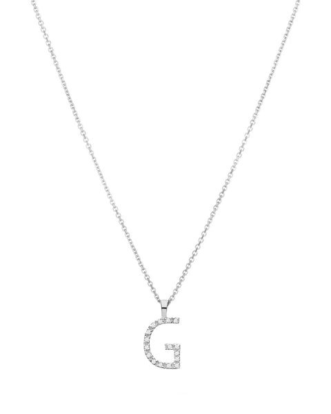 Personalized Diamond Letter Necklace | Custom Diamond Initial 