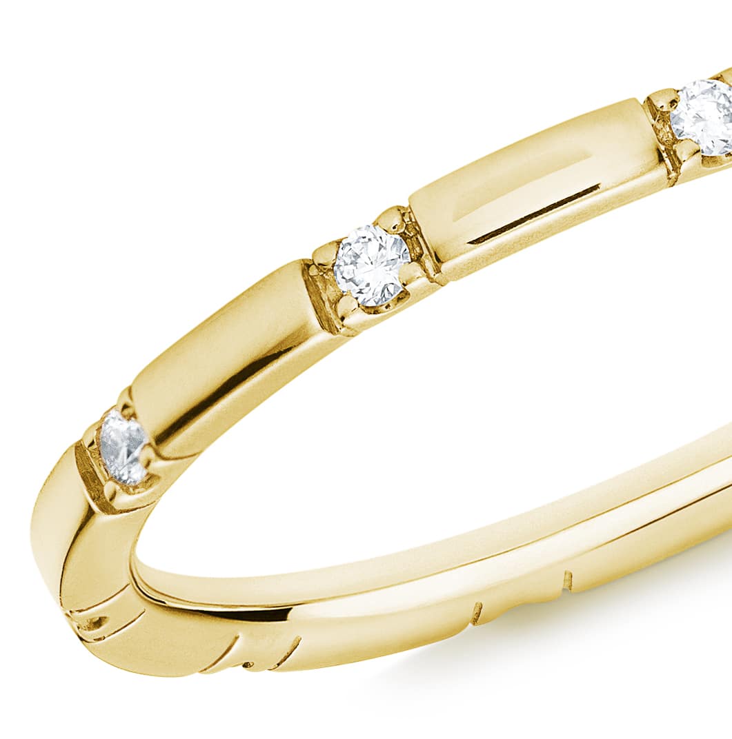 diamond 10-stone ring 18ct yellow gold