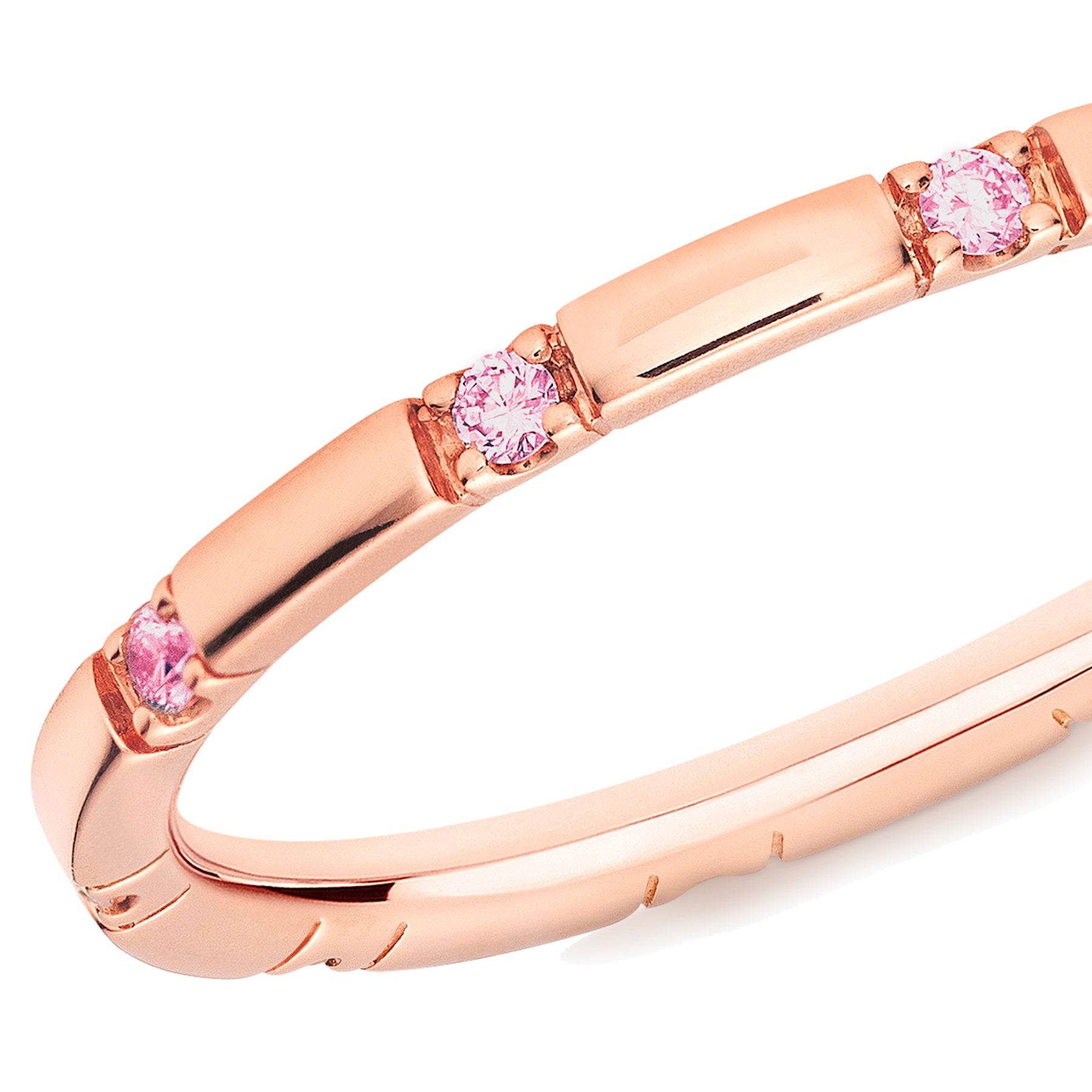 pink sapphire 10-stone XX filler ring