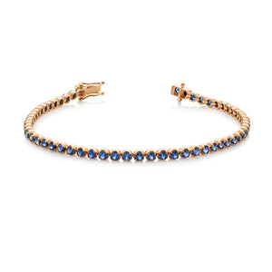 blue sapphire 3.0 ct bracelet in 18ct gold