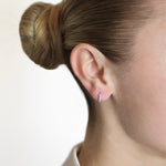 diamond huggie earrings 18ct white gold 10 mm