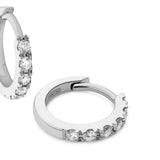 Diamond Huggie Earrings 18ct Gold 10mm