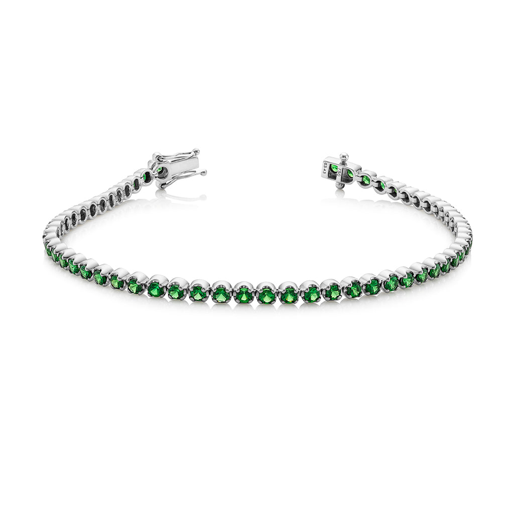 green garnet 3.0 ct bracelet 18ct gold