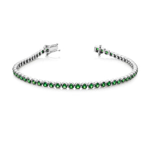 green garnet 3.0 ct bracelet 18ct gold