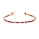 pink sapphire 3.0 ct bracelet 18ct gold