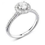 round diamond engagement ring 18ct white gold