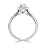 emerald cut diamond engagement ring 18ct white gold