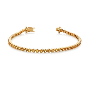 yellow sapphire 3.5 ct bracelet 18ct gold
